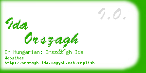 ida orszagh business card